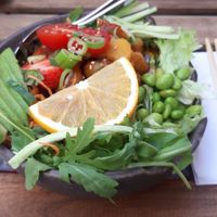 Vegan bowl and vegan sushi. at Miss Hong in Regensburg