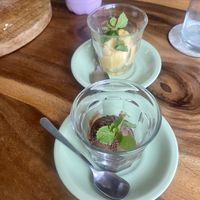 Passion fruit and forrero gelatos - absolutely delicious!  at Amami Garden in Ungasan