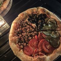 Vegan pizza 4 stagioni  at Amami Garden in Ungasan