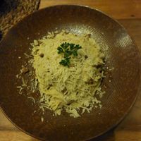 Pasta carbonara at Amami Garden in Ungasan