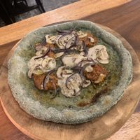 funghi, red onion pizza  at Amami Garden in Ungasan