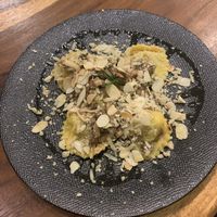mushroom ravioli  at Amami Garden in Ungasan
