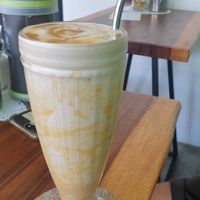 Smoothie - peanut butter, coconut milk, banana etc. Wow!!  at Amami Garden in Ungasan