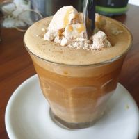 Cafe with peanut butter and almond milk!  at Amami Garden in Ungasan