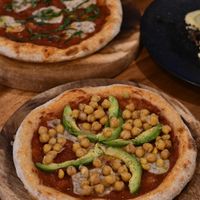 Chickpea & avocado pizza at Amami Garden in Ungasan