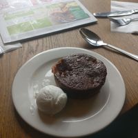 Rhubarb & ginger pudding. at The Smithfield Bell in Welshpool