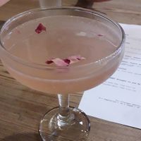 Pisco, rosé, pear and lemon cocktail  at Yakumama in Todmorden