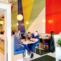 Bright and colourful dining area at Pure Kitchen - Kanata in Ottawa