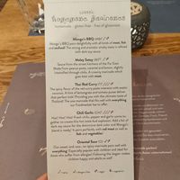 Vegan sauce options at Mongo's in Cologne