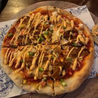 vegan kebab pizza  at The Head of Steam in Cardiff