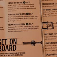 Lots of vegan options (all marked with "VG") - go before 9 pm on weekdays at The Head of Steam in Cardiff
