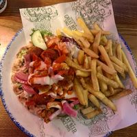 Falafel flatbread   at The Head of Steam in Cardiff