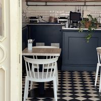 Inside the café  at The Flour Pot Bakery in Brighton