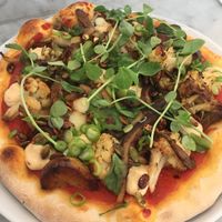 Incredible vegan pizza  at The Flour Pot Bakery in Brighton
