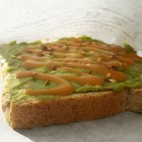 Avo toast at Zest Juice Co - High St in Columbus