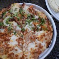 Pizza at esTACOmo quiere in Puebla