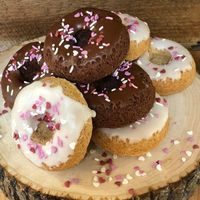 cake donuts at Happy Bellies Bake Shop in Appleton