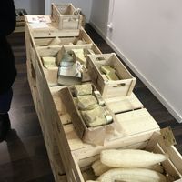 Luffas and soaps at Unpacked Shop in Madrid