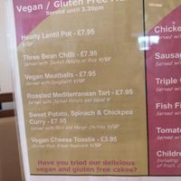 Menu at Zeph's Cafe in Oadby