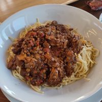 Spaghetti Bolognese at Zeph's Cafe in Oadby