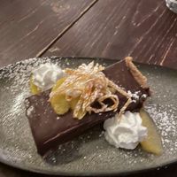 Vegan chocolate and orange tart, this was delicious 😋  at The Cyder House Inn in Godalming