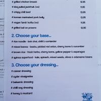 Summer salad menu. July 2019 at The Cyder House Inn in Godalming