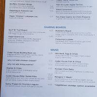 Main menu. July 2019 at The Cyder House Inn in Godalming