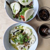 pierogi and baos at Wars i Sawa w Nowym in Warsaw