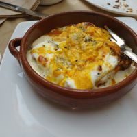 Vegetarian lasagne at Armonia in Mallorca