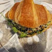 Chickpea salad croissant at Animal Liberation Kitchen in Toronto
