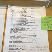 Menu from July 5, 2023  at Animal Liberation Kitchen in Toronto