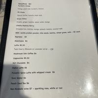 Menu  at Animal Liberation Kitchen in Toronto