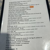 Menu   at Animal Liberation Kitchen in Toronto