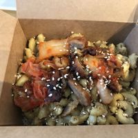 Mac & cheese with kimchi at Animal Liberation Kitchen in Toronto