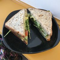 Avocado sandwich  at Animal Liberation Kitchen in Toronto