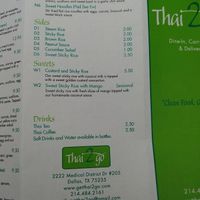Menu 6 at Thai 2 Go in Dallas