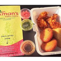 Vegetarian Sample Platter at Aman's Indian Bistro in Chalfont