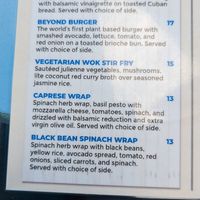 Vegan/Vegetarian options at Lulu's Oceanside Grill at Lulu's Oceanside Grill in Ormond Beach
