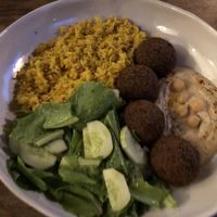 Falafel dish nutfree. Outstanding!!! at Roots Cafe in Siem Reap