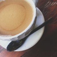 Almond Milk Latte at Roots Cafe in Siem Reap