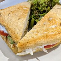 Another view of the Not Tuna Melt... Yum! at Roots Cafe in Siem Reap