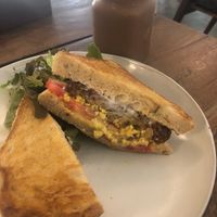 Big Breakfast Sammie + Choco/Banana Smoothie 🌱❤️ at Roots Cafe in Siem Reap