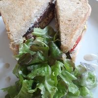 Breakfast sammie at Roots Cafe in Siem Reap