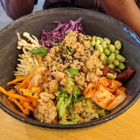 Vegan bibimbap at Bowl and Blend in Redfern