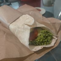 Vegan wrap at Real Fruit Parlour in Christchurch