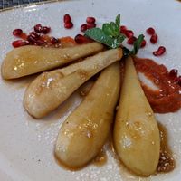Pear dessert at Auberge Koeppchen in Wormeldingen