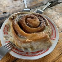 Cinnamon bun   at Eaternia in Prague