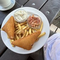 Fried cheese   at Eaternia in Prague