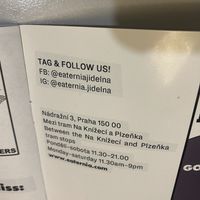 From their menu  at Eaternia in Prague