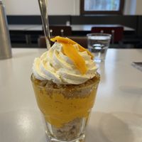 Mango cake in cup  at Eaternia in Prague